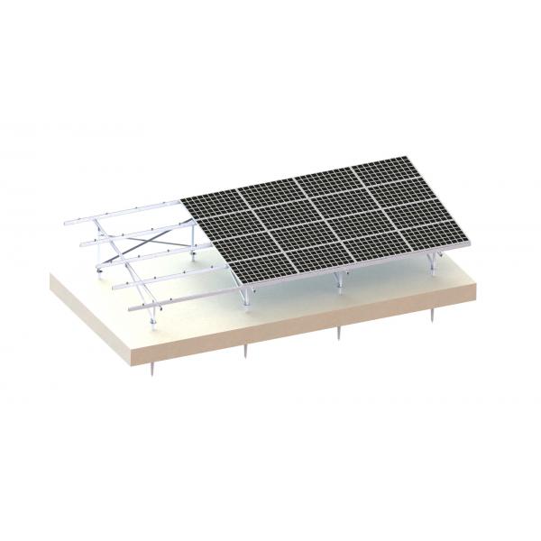 Quality AL6005 Anodized Aluminium Solar Mounting Structure 45 Degree Ground System for sale