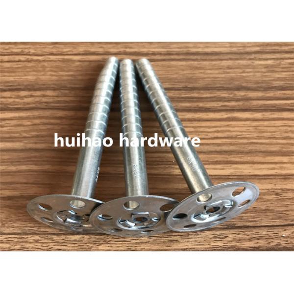 Quality Galvanized Steel Rock Wool Insulation Anchor pins With 35mm Round Washer Base for sale