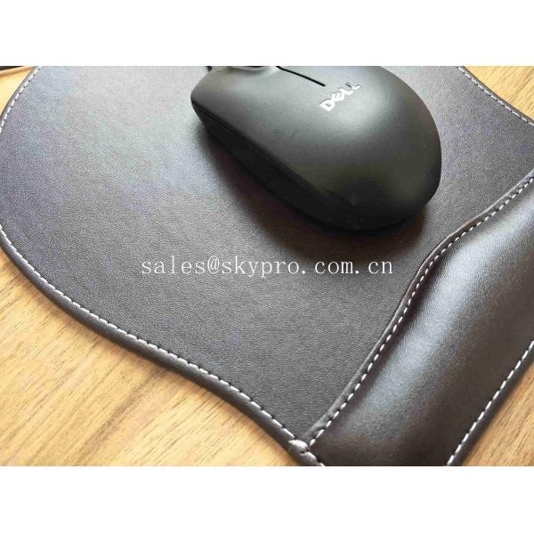 Quality PU Leather Wrist Rest Comfort Neoprene Rubber Sheet Gaming Mouse Mat Blank for sale
