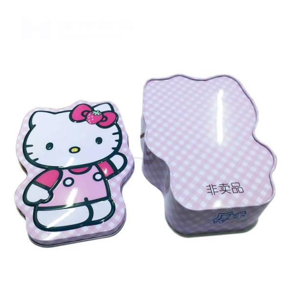 Quality Vintage Embossed Hello Kitty Butter Biscuit Tin Container With Lid Bulk for sale