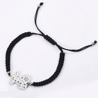 China Popular Handmade Beaded Bracelets Lovely Black Rope Bracelet For Child factory