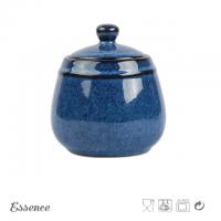 China Reactive Glaze Ceramic Sugar Jar , Tea Coffee Sugar Pots 350ml Eco Friendly factory