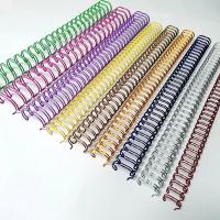 China 3/4'' Pitch 2: 1 Book Binding Spiral , Rohs Nylon Coated Double Metal Wire factory