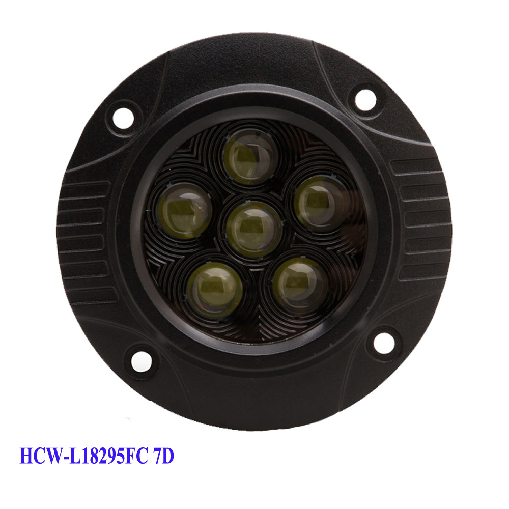 China 3x3 Round super bright 18W led vehicle work light HCW-L18295FC 7D factory