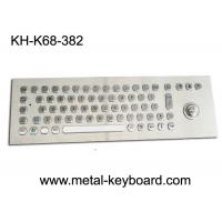 China Kiosk Self - Service Terminal Metallic Industrial Keyboard with Trackball , USB factory