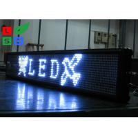 China White Color LED Sign Board , Net Cord Control LED Scrolling Message Board For Advertising for sale