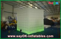 China Advertising Booth Displays White Curtain Lighting Inflatable Photo Booth 210D Oxford Cloth factory