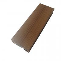 China Heat Transfer Surface Wood Grain Aluminium Profile Section For Construction factory