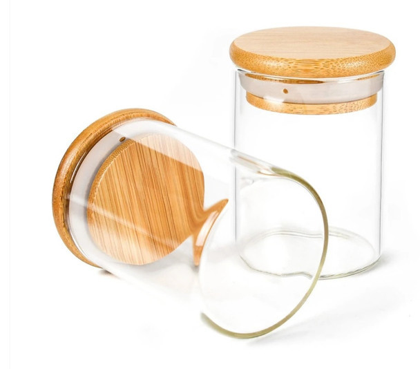 Quality Kitchen Bamboo Lid Airtight Borosilicate Glass Food Storage Containers With Lids for sale