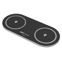 China 2018 Wirelles iq charger big uk 7.5W/10W fast qi wireless charger charging dual pad muliport for iphone 8/8plus/x factory