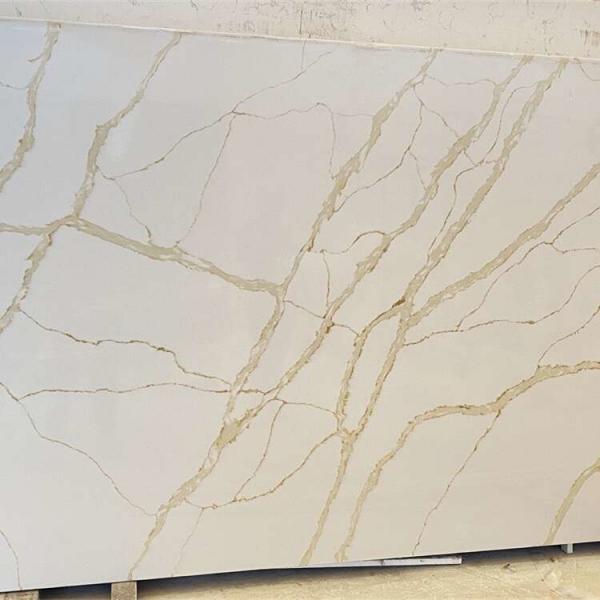 Quality Customized Quartz Stone Slab For Bathroom Vanity Snow White Quartz Stone for sale