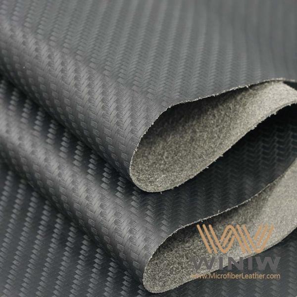 Quality Carbon Bags Vegan Leather 0.7mm Textured Embossed Leather Sheet For Car for sale