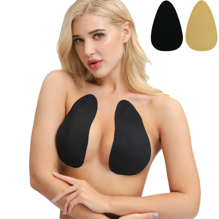 China Niris Lingeire Dresses Adhesive Petal Hot Sticky Bra Set Invisible Breast Pads Gel With Silicone Nipple Cover factory