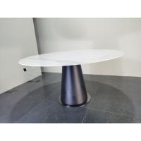 China Classic Combination Marble Metal Dining Table Round Marble Table Dining Set factory