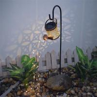 China Solar Creative Iron Kettle Shower Floor Lamp for Outdoor Garden Landscape factory