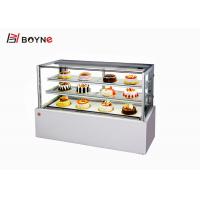 China Anti Noise Refrigerated Cake Display Case Automatic Defrost Desert Cooler Custom Size factory