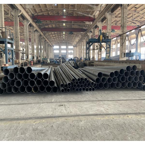 Quality Burial Type ASTM A 123 Galvanized Steel Pole for Electrical Distribution Power for sale