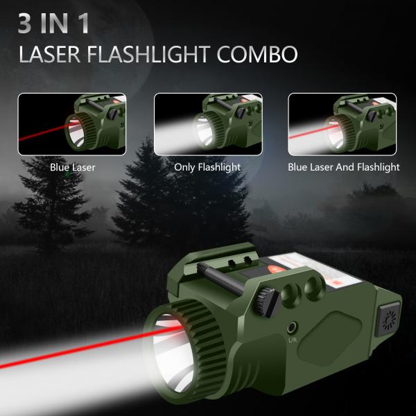 Quality IPX4 Red Shotgun Laser Sight Flashlight Combo With Tactical 500 Lumen for sale
