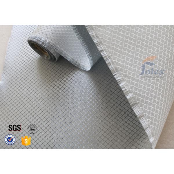 Quality 220g 0.2mm Checked Aluminized Fiberglass Fabric For Decoration for sale