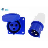 Quality 3 Pins Industrial Plug And Socket Kits Panel Mounted Type Waterproof IP44 220 for sale