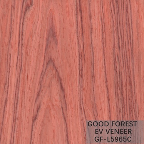 Quality Engineered Wood Veneer Red Santos Rose Wood 2500*640 mm Size for sale