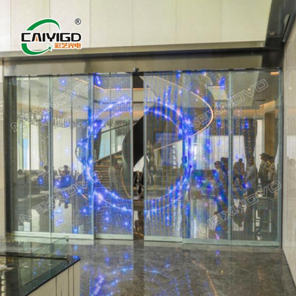 Quality Y Sliding LED Screen Rail Moving Transparent Led Screen Panel for sale