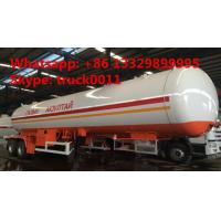 China factory price 17tons Double axles lpg road tanker trailer, best price 40.5m3 road transported lpg gas tank for sale for sale