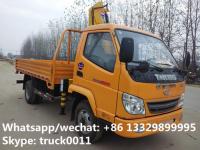 China China best price T-KING 4*2 2.5Tons cargo truck with crane for sale, factory direct sale price dump ttruck mounted crane factory