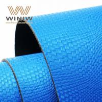 China 1.4mm Blue Micro Fiber Synthetic Leather PU Material Shoes Upper Material factory