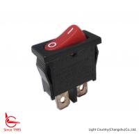 China Taiwan Small Momentary Rocker Switch, R6-1, 21*10mm, Red button, SPST, 6A 250V factory