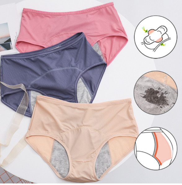 Quality 3 Layer Washable Reusable Leak Proof Underwear Elastic Moisture Absorption for sale