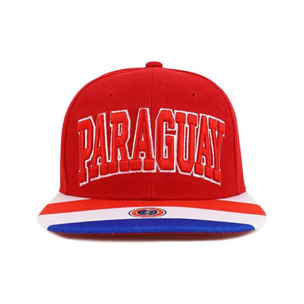 Quality Adjustable 100% Cotton Sports Red Flat Brim Snapback Hats 3D Embroidery Custom Symbol for sale