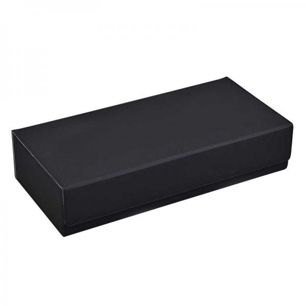 Quality Elegant Black Leather Gift Box Cards Set Packaging Box for sale