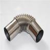 China Glossy Stainless Steel Sanitary Pipe Fittings , 90 Degree Steel Pipe Elbow factory