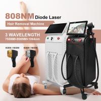 Quality Painless Diode Laser Hair Removal Machine 808nm 3 Wavelength Laser Beauty Machine China Factory for sale