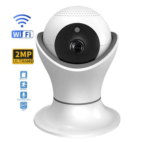 Quality World Cup Style Indoor Wifi Security Cameras , 2MP Dog Home Video Monitor OEM ODM for sale