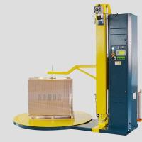 China Grey and Blue Automatic Pallet Shrink Wrap Machine With PLC System for sale