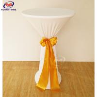 Quality Spandex Plain Covers And Sashes Small Bar Table Cloth For Party With Straps for sale
