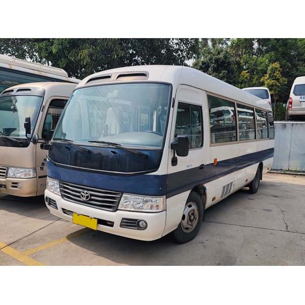 Quality LHD 23 Seats Used Coaster Bus , Toyota Used Diesel Coaches for sale