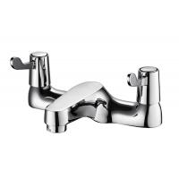 China Polished Chrome Hand Wash Basin Mixer Taps / Dual Handle Shower Faucet Taps factory