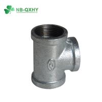 China Round Head Code 90 Degree Steel Malleable Pipe Fittings Tee T Type Hot DIP Fitting factory