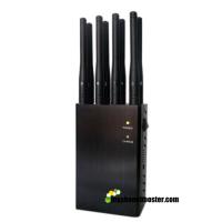 China DC12V 4w 8 Antennas Handheld Mobile Phone Signal Jammer Cellular Blocker With Car Charger for 3G 4G LTE Wifi GPS VHF UHF factory