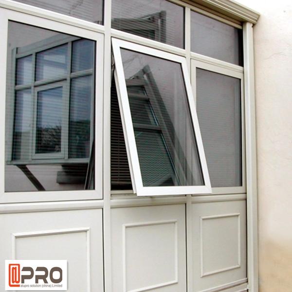 Quality Standard Size Aluminium Single Glass Door And Windows Swing Open Style top hung for sale