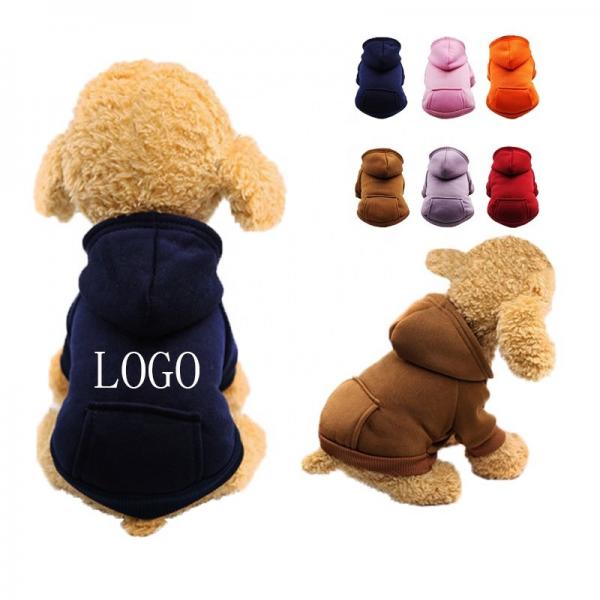 Quality 0.1kg Pets Wearing Clothes Blank Woven Logo Puppy Pet Fleece Plain for sale