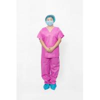 Quality S-XXL Hospital Surgical Scrubs , Pink Hospital Scrubs Pharmaceutical for sale