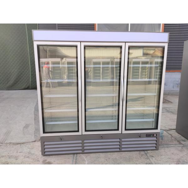 Quality Reach In Upright Display Bar Fridge With Glass Door , Self Contained Embraco for sale