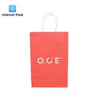 China Offset Printing 16x6x12 Shopping Bags Twisted Handles Kraft Paper Bags With Logo for sale