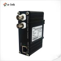 China Industrial DIN - Rail Ethernet Over Coax Converter EoC Extender With PoE+ PoC factory