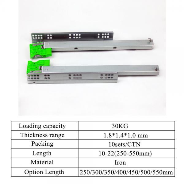 Quality Hidden Full Extension Adjustable Drawer Slides 600mm With Knobs for sale