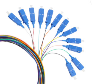 Quality 12 Cores 1M Optical Fiber Pigtail SC/UPC For Telecommunication for sale